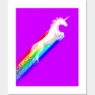 Pixel Unicorn Posters and Art